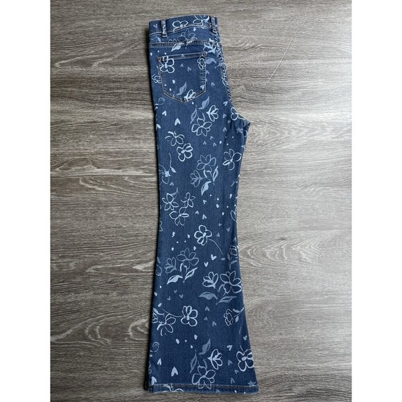 Wonder Nation Girls Flor Bootcut  Flare Jeans, Blue, Size Large (10-12) Plus - Picture 2 of 8